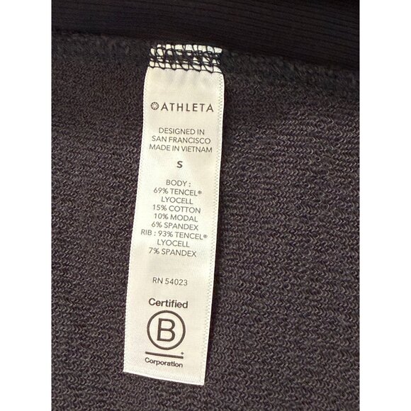 Athleta Balance Long Sleeve Crewneck Dress With Pockets Black - Picture 11 of 12